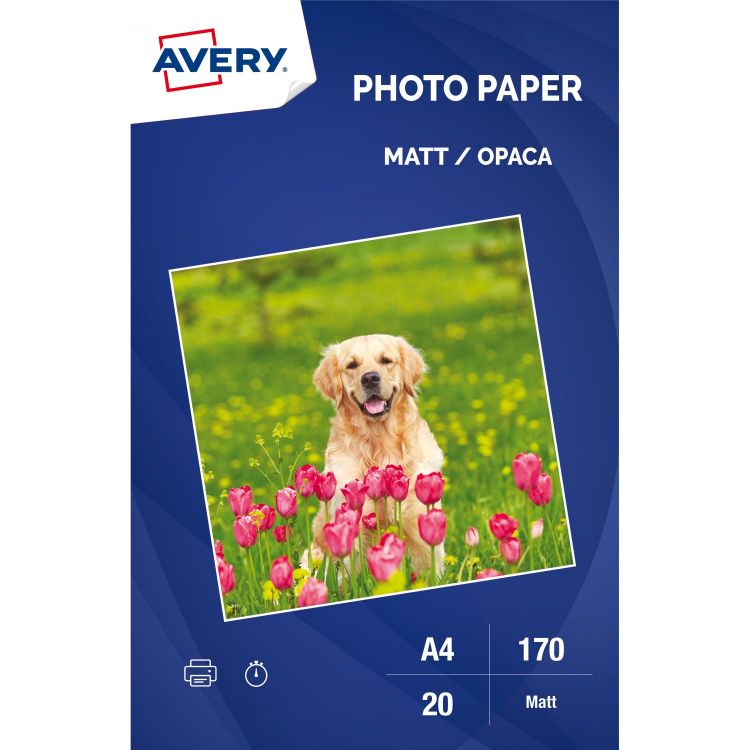 Avery Matt A4 Photo Paper 170gsm 20 Sheets Avery Matt A4 Photo Paper 170gsm 20 Sheets