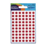 Avery 32-301 8 mm Round Red Stickers - Image 2