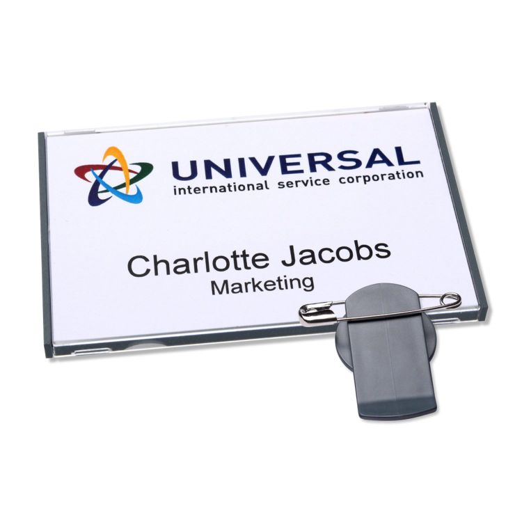 Avery 4838G-M Vista Name Badges - Plastic with Rotating Combi Clips Avery 4838G-M Vista Name Badges - Plastic with Rotating Combi Clips
