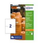 Avery B3655-20 Ultra Resistant Labels 50 sheets - 2 Labels per Sheet - Image 2