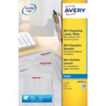 Avery J8658-25 25.4 x 10mm Mini Multipurpose Labels 25 Sheets - 189 Labels per Sheet - Image 2