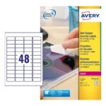 Avery L6113-20 Anti-Tamper Labels 20 sheets - 48 Labels per Sheet - Image 2