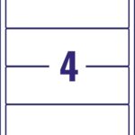 Avery L7171-25 Filing Labels 25 sheets - 4 Labels per Sheet