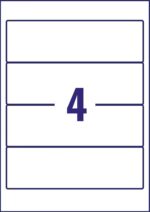 Avery L7171-25 Filing Labels 25 sheets - 4 Labels per Sheet