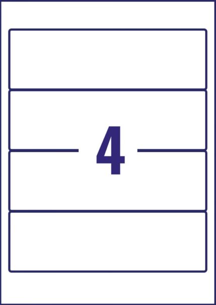 Avery L7171-25 Filing Labels 25 sheets - 4 Labels per Sheet