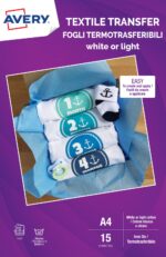 Avery MD1004 210 x 297mm Textile Transfer Paper 15 Sheets - Image 2
