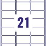 Avery MP7160-40 63.5 x 38.1mm Permanent Multipurpose Labels 40 Sheets - 21 Labels per sheet