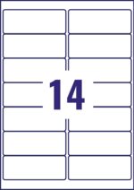 Avery MP7163-40 99.1 x 38.1mm Permanent Multipurpose Labels 40 Sheets - 14 Labels per sheet - Image 2